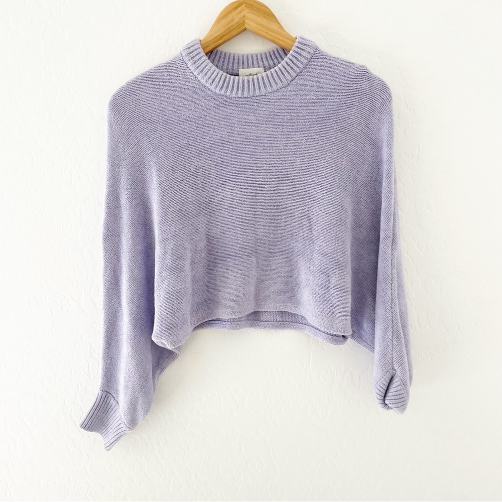 Wilfred by Aritzia lolan cropped sweater lavender small